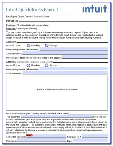 19 quickbooks intuit direct deposit forms download 2022