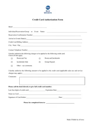 21+ Credit Card Authorization Form Templates - Realia Project