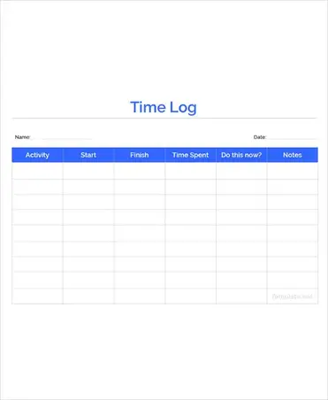 11 time log templates in word pdf excel realia project