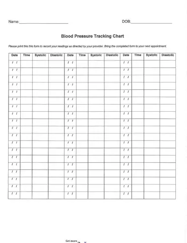 15 printable blood pressure log sheets realia project