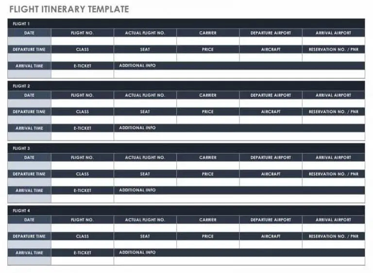 19+ Itinerary Templates in Word, Excel & PDF - Realia Project