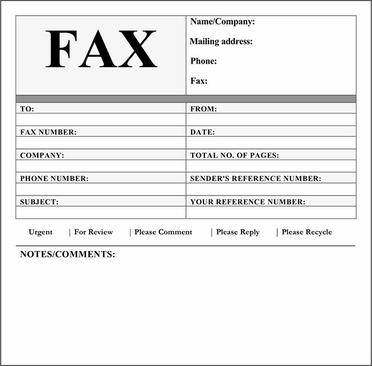 17 free printable fax cover sheet templates realia project